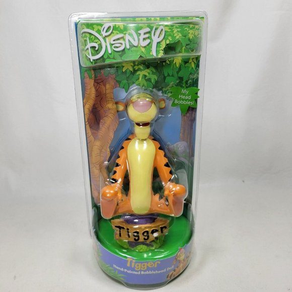 Disney Winnie the Pooh TIGGER Hand Painted 7" Bobblehead Doll Bobble Dobbles - Picture 1 of 9